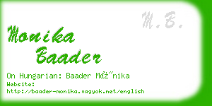 monika baader business card